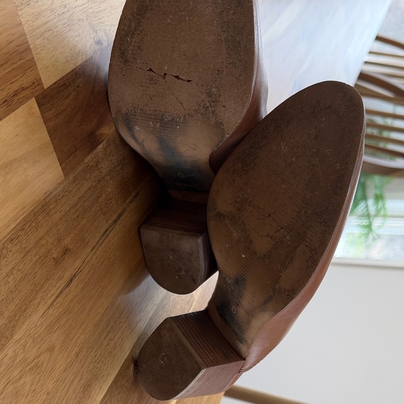 Madewell Women's Harper Cognac Leather Slip-On Mules - Picture 4 of 7